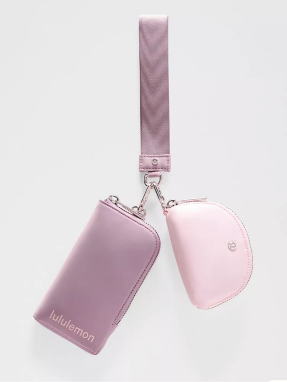 lululemon athletica Pink & Lavender Dual Pouch Wristlet